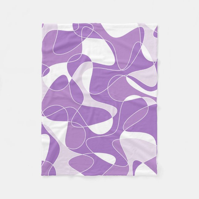 Abstract pattern - purple. fleece blanket (Front)