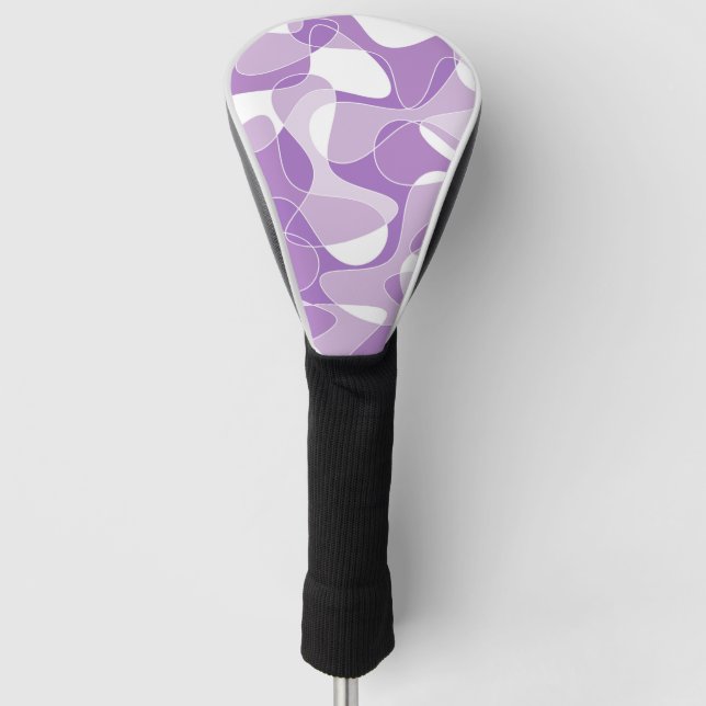 Abstract pattern - purple. golf head cover (Front)