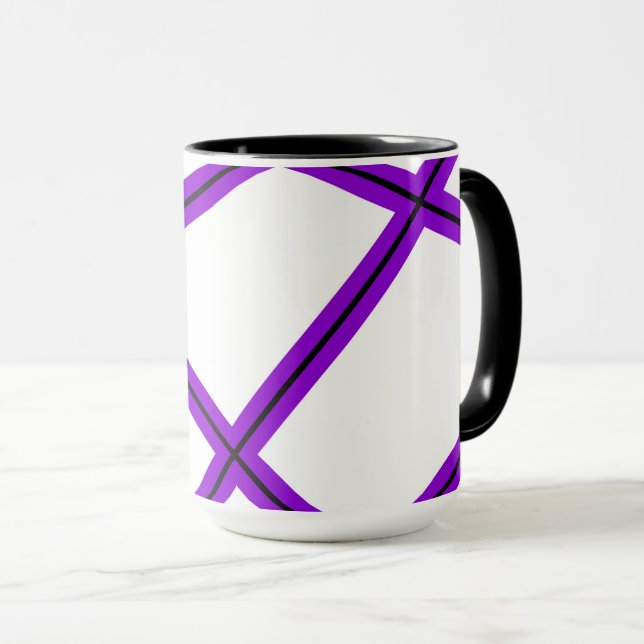 Abstract pattern - purple mug (Front Right)