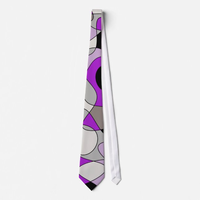 Abstract pattern - purple. tie (Front)