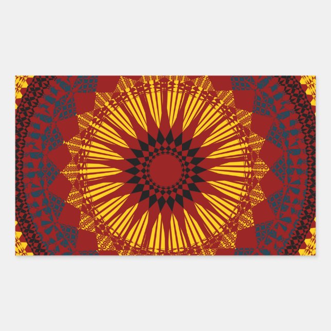 Abstract Pattern Rectangular Sticker (Front)