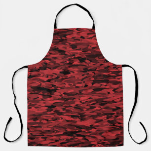 Abstract Pattern Red Black Apron