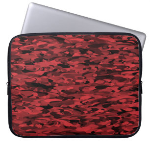 Abstract Pattern Red Black Laptop Sleeve