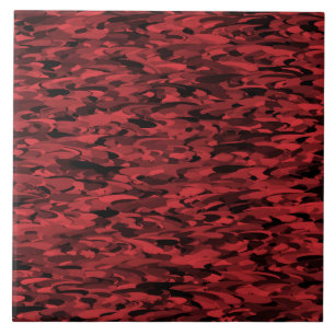 Abstract Pattern Red Black Tile