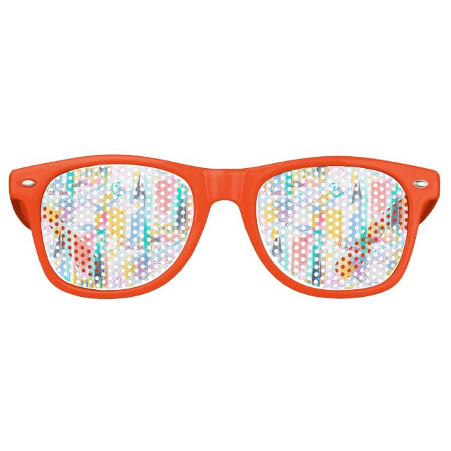 Abstract pattern retro sunglasses (Front)