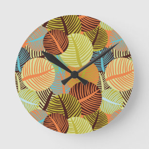Abstract pattern round clock