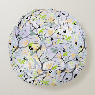 Abstract pattern round cushion