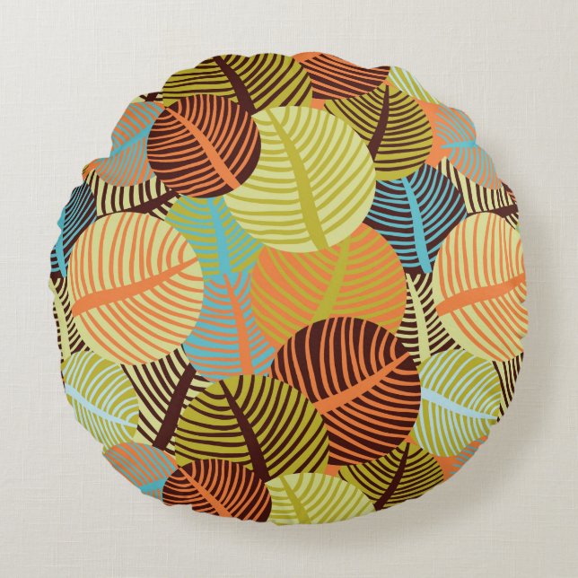 Abstract pattern round cushion (Front)