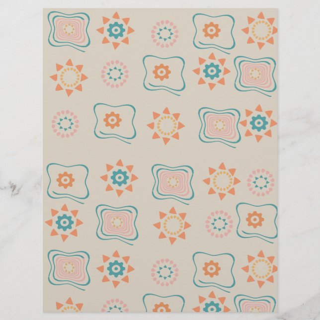 Abstract Pattern Scrapbook Paper (Front)