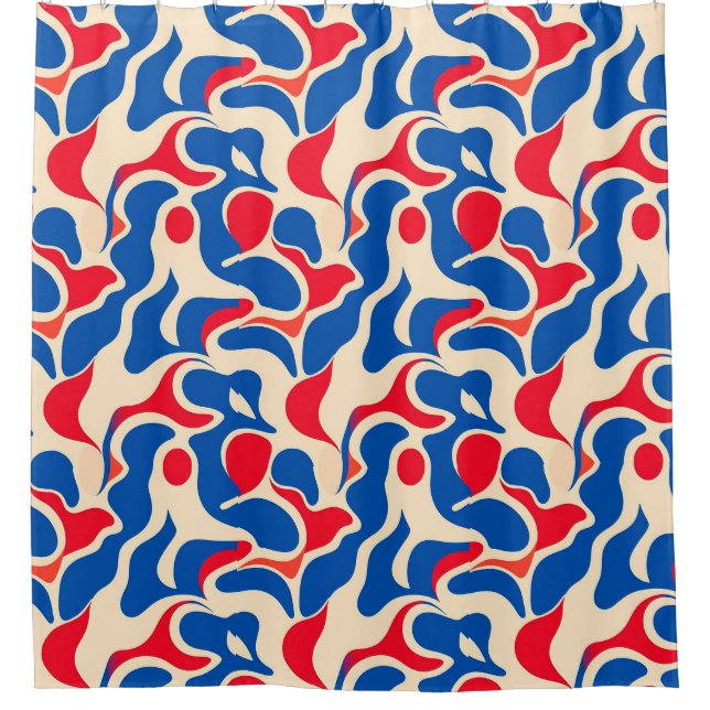 Abstract pattern shower curtain (Front)