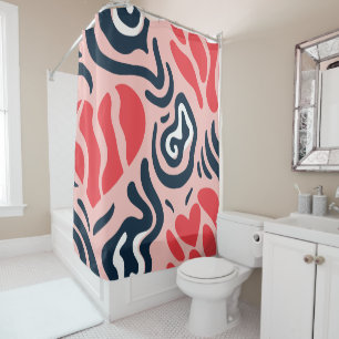 abstract pattern shower curtain