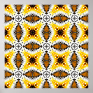 Abstract pattern. Square ornamental regular backgr Poster