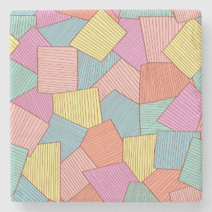 Abstract pattern stone coaster