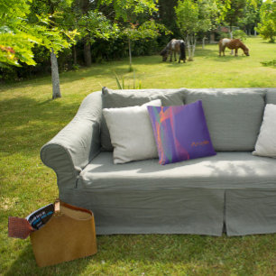 Abstract pattern with name lavender Throw Pillow