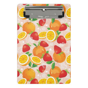 Abstract pattern with strawberry mini clipboard