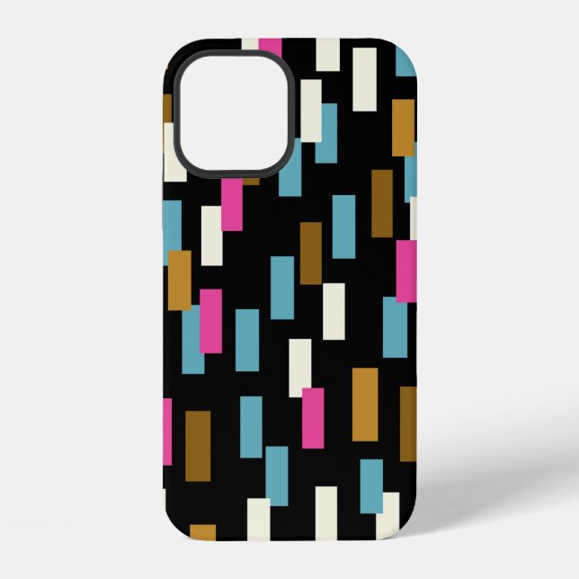 Abstract pattern with textured geometric shapes. a iPhone case (Back)