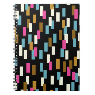 Abstract pattern with textured geometric shapes. a notebook
