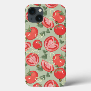 Abstract pattern with tomato iPhone 13 case