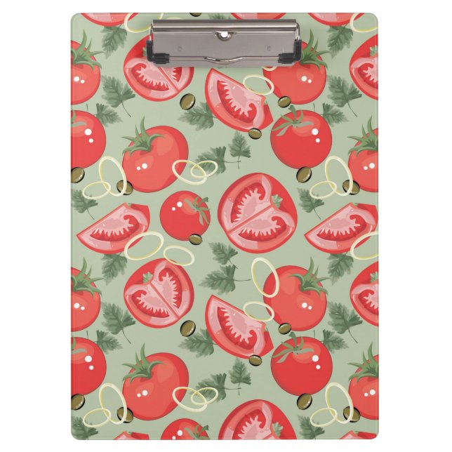 Abstract pattern with tomato clipboard (Front)