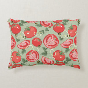 Abstract pattern with tomato decorative cushion