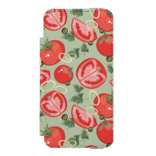 Abstract pattern with tomato incipio watson™ iPhone 5 wallet case