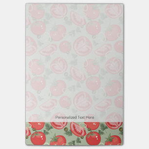 Abstract pattern with tomato post-it notes