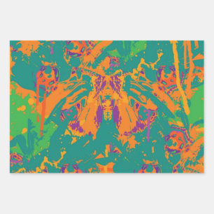 Abstract pattern wrapping paper sheet