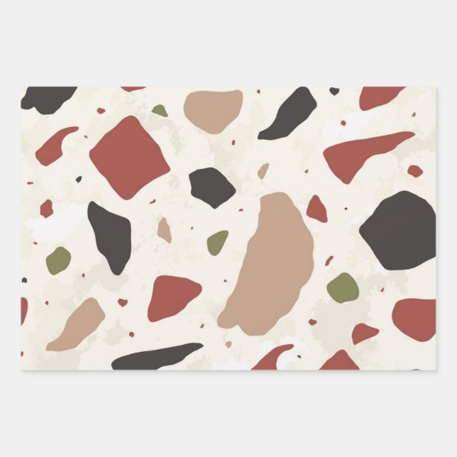 Abstract pattern wrapping paper sheet (Front)