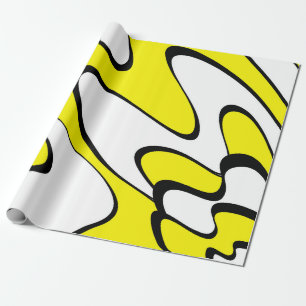 Abstract pattern - yellow wrapping paper