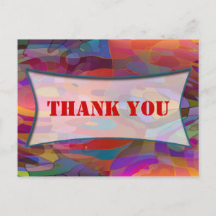 Abstract Pattern & your text THANK YOU Postcard