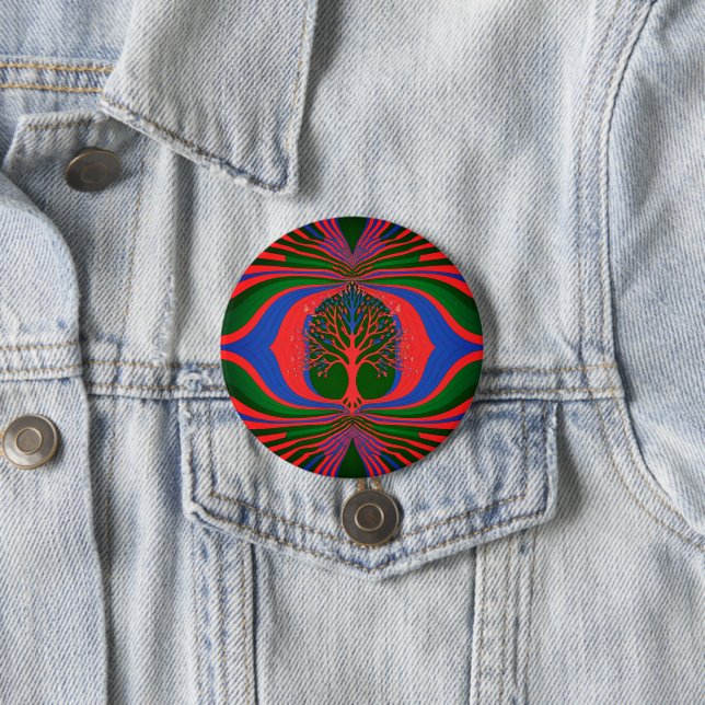 ABSTRACT PATTERNRound , Large, 3 Inch 7.5 Cm Round Badge (In Situ)