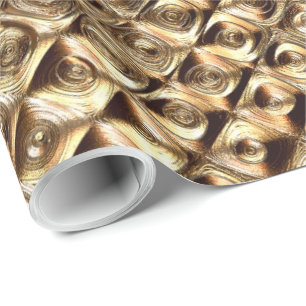 Abstract Patterns 8 Gold Embossed Wrapping Paper