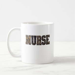 Abstract Patterns in Bold 'NURSE' Typography Coffee Mug