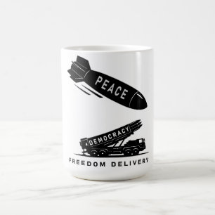 Abstract Peace Freedom Delivery Minimalist Art  Coffee Mug