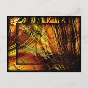 Abstract Peace of Glass Postcard