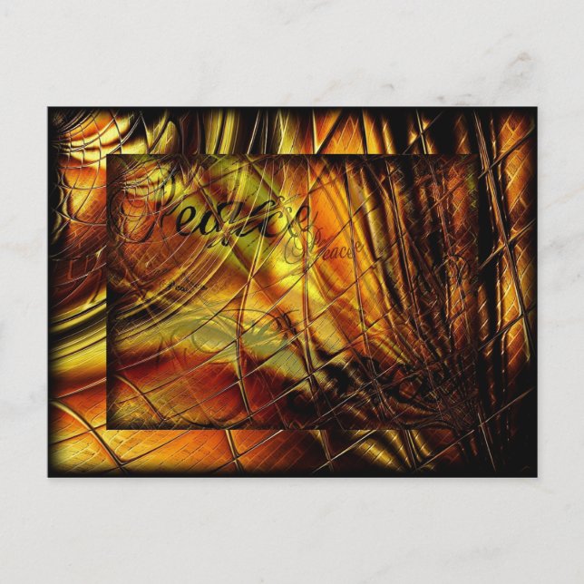 Abstract Peace of Glass Postcard (Front)