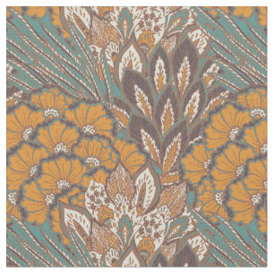 Abstract Peacock Feather Pattern Fabric