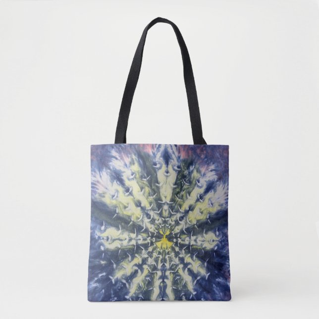 Abstract Peacock Feathers Tote Bag (Front)
