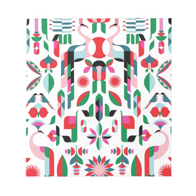 Abstract Peacock Notepad (Front)