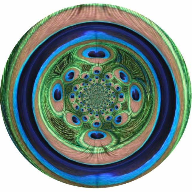 Abstract Peacock Ornament Photo Sculpture Decoration (Front)