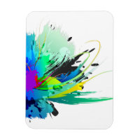 Abstract Peacock Paint Splatters