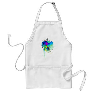 Abstract Peacock Paint Splatters Standard Apron