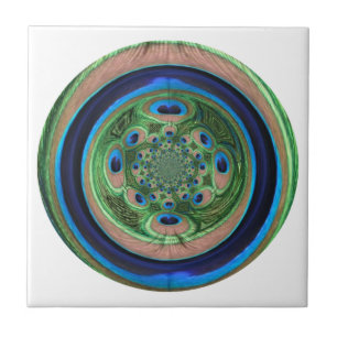 Abstract Peacock Tile