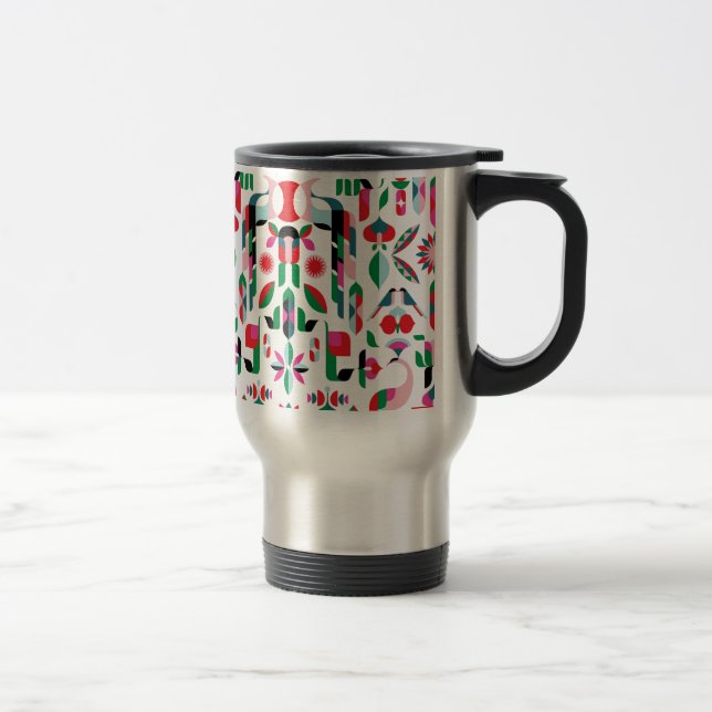 Abstract Peacock Travel Mug (Right)