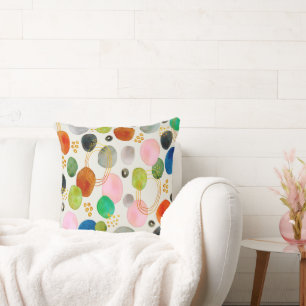 Abstract Pebble Gold Glitter Art Cushion