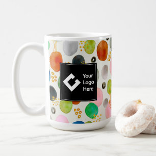 Abstract Pebble Gold Glitter Art + Your Logo Coffee Mug