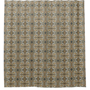 Abstract Pebbles Brown Nature Pattern Shower Curtain