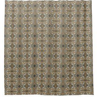 Abstract Pebbles Brown Nature Pattern Shower Curtain