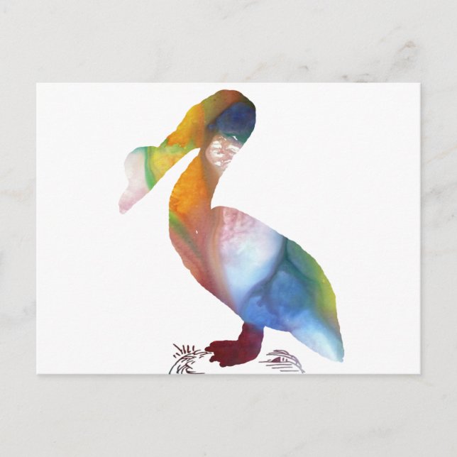 Abstract Pelican silhouette. Postcard (Front)