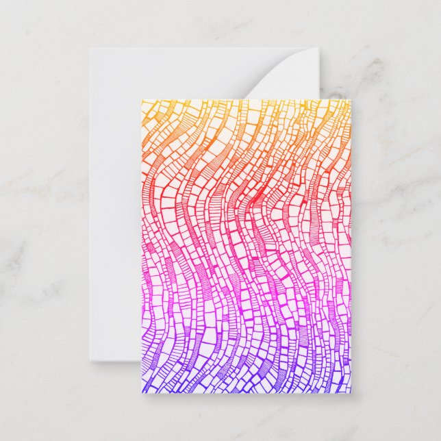 Abstract Pen & Ink Geometric Shapes Card (Front)